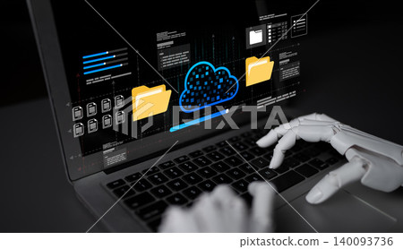 Robotic Hand Typing on Laptop with Cloud Storage Interface and Virtual Data Representation in Dark Environment Ledger 140093736