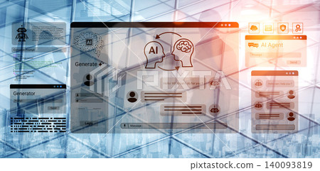 Innovative Digital Interface Showcasing Artificial Intelligence Concepts with Brain and Data Visualizations for Technology and Business Applications Ledger Innovative Digital Interface Showcasing Artificial Intelligence Concepts with Brain and Data Visualizations for Technology and Business Applications Ledger 140093819