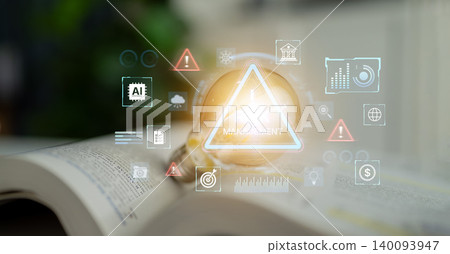 AI Risk Management Dashboard with Predictive Analytics and Warning Alert. Corpus 140093947