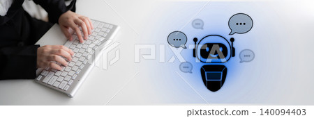 AI Chatbot Virtual Assistant for Smart Communication Latch 140094403