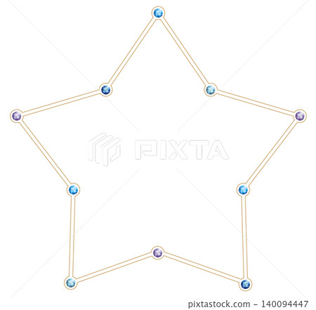 簡約寶石相框,星形,藍色。 簡約寶石相框,星形,藍色。 140094447