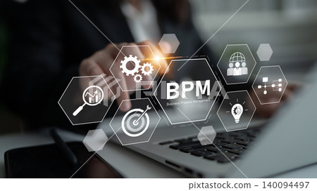 Business Process Management Strategy Concept Latch 140094497
