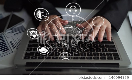 AI Artificial Intelligence Virtual Assistant for Smart Business Funnel AI Artificial Intelligence Virtual Assistant for Smart Business Funnel 140094559