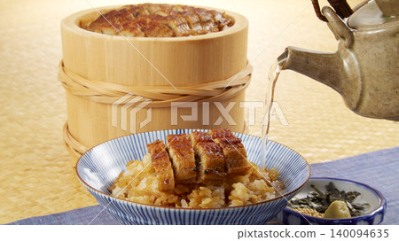 Japanese summer stamina dish: Unagi Don (eel rice bowl) Japanese summer stamina dish: Unagi Don (eel rice bowl) 140094635