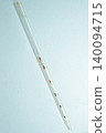 Glass volumetric pipette displaying precise markings for accurate liquid measurement, essential for scientific experiments, chemical analysis, and laboratory work 140094715
