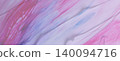 Abstract oil painting with smooth gradient and sweeping brushstrokes blending soft violet, pink and blue into a textured, flowing pattern ideal for backgrounds and design projects 140094716