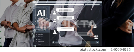 AI chatbot for customer service and user support on a digital platform. Fermion AI chatbot for customer service and user support on a digital platform. Fermion 140094955