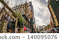 Kyoto, Shinjuku/Kabukicho streetscape and the torii gate of Inari Kio Shrine 140095076