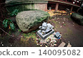 Unique stone statues of demons at the sacred Inari Kio Shrine in Tokyo. 140095082