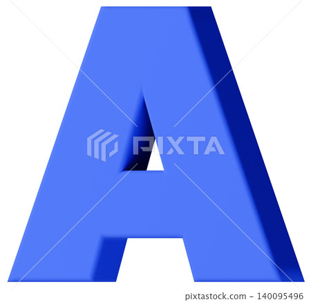 3D材質_字母A_藍色 3D材質_字母A_藍色 140095496