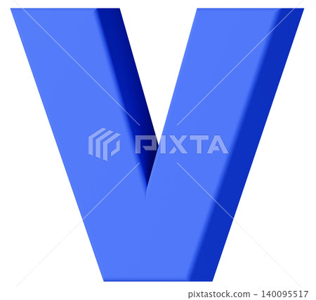3D Material_Alphabet_V_Blue 3D Material_Alphabet_V_Blue 140095517