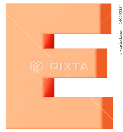 3D材質_字母E_橙色 3D材質_字母E_橙色 140095524
