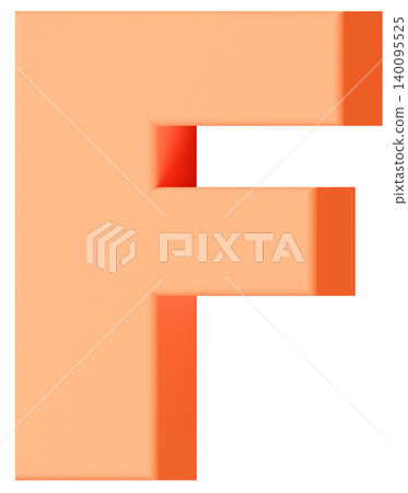 3D材質_字母_F_橙色 140095525