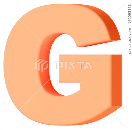 3D材質_字母_G_橙色 140095526