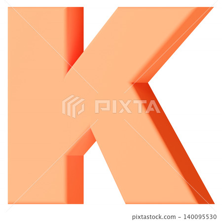 3D材質_字母_K_橙色 3D材質_字母_K_橙色 140095530