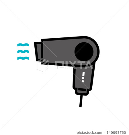 吹風機的圖示插圖。 (相關詞彙:美容電器,衛生用品) 吹風機的圖示插圖。 (相關詞彙:美容電器,衛生用品) 140095760