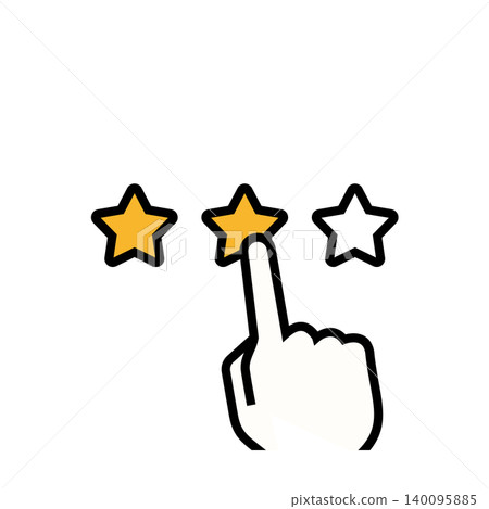 圖中一隻手和一顆星分別代表星級評分和評論輸入。 圖中一隻手和一顆星分別代表星級評分和評論輸入。 140095885