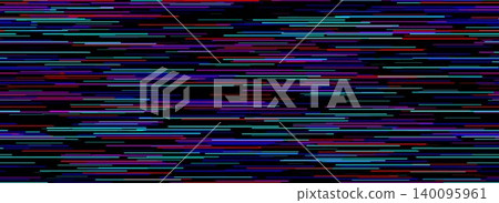 Seamless random line noise pattern. Blue red purple neon TV interference screen repeated texture. Horizontal irregular lines backdrop. Glitch or failure video effect wallpaper. Vector VHS background Seamless random line noise pattern. Blue red purple neon TV interference screen repeated texture. Horizontal irregular lines backdrop. Glitch or failure video effect wallpaper. Vector VHS background 140095961