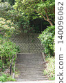 Stone stairs surrounded by greenery 140096062