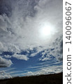 Blue skies and white clouds over the autumn plateau 140096067