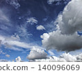Blue skies and white clouds over the autumn plateau 140096069