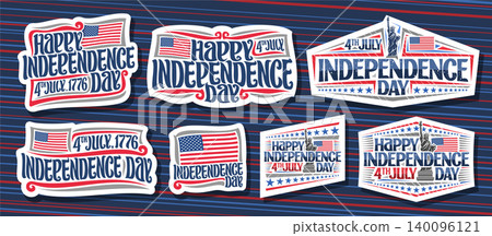 Vector logos for Independence Day Vector logos for Independence Day 140096121