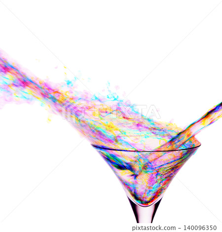 Glass and colorful water flow Glass and colorful water flow 140096350