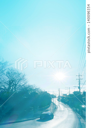 冬日樹木與城市景觀 140096354