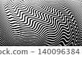 Black and White Wavy Lines Pattern. Movement Illusion. Black and White Wavy Lines Pattern. Movement Illusion. 140096384