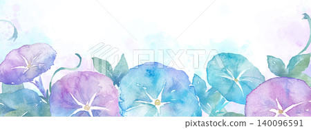 水彩牽牛花畫框 140096591