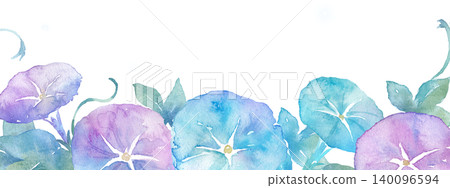 Watercolor Morning Glory Frame Watercolor Morning Glory Frame 140096594