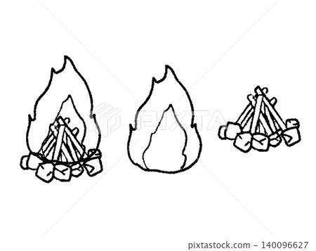 Bonfire illustration set 140096627