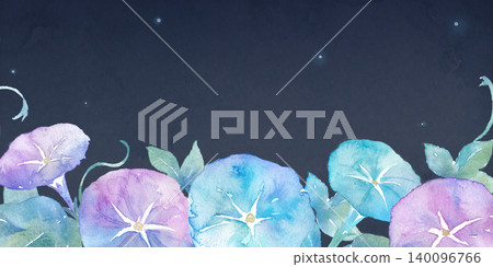 水彩牽牛花畫框 140096766