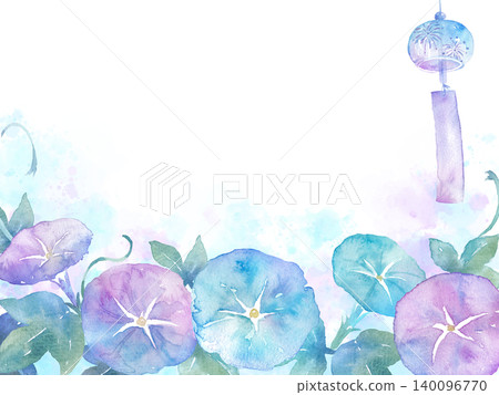 Watercolor Morning Glory Frame Watercolor Morning Glory Frame 140096770