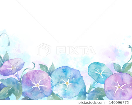 水彩牽牛花畫框 水彩牽牛花畫框 140096775