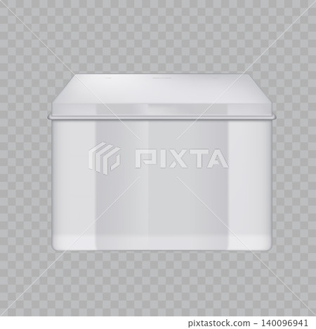 White Rectangular Tin Box Mockup Vector White Rectangular Tin Box Mockup Vector 140096941