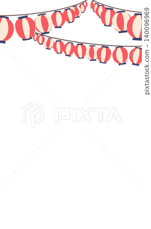 Illustration of a festival lantern_vertical Illustration of a festival lantern_vertical 140096969