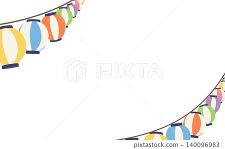 Colorful festival lantern illustration 3_horizontal Colorful festival lantern illustration 3_horizontal 140096983