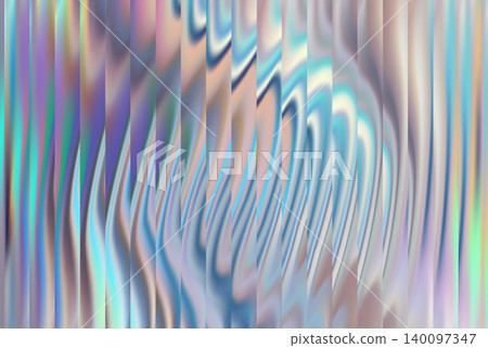 Holographic ribbed glass texture Holographic ribbed glass texture 140097347