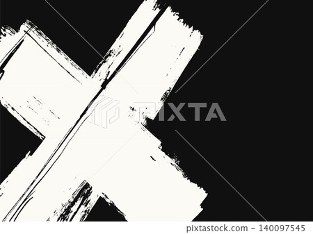 Abstract Black White Cross Brush Stroke Pattern Abstract Black White Cross Brush Stroke Pattern 140097545