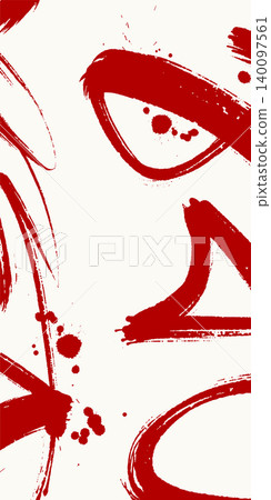 Bold Red Abstract Brush Stroke Art Bold Red Abstract Brush Stroke Art 140097561