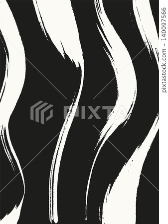 Abstract White Brush Stroke Wave Pattern Banner 140097566