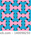 Pastel Geometric Seamless Pattern Background in Pink and Light Blue 140098250