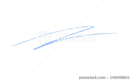 Pastel blue crayon-style hand-drawn double squiggle curved line illustration material Pastel blue crayon-style hand-drawn double squiggle curved line illustration material 140098601