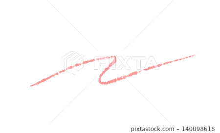 Coral pink crayon-style hand-drawn illustration material with gently curving S-shaped wavy lines. Coral pink crayon-style hand-drawn illustration material with gently curving S-shaped wavy lines. 140098618