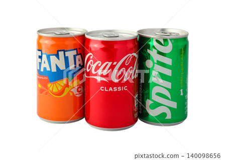 Tbilisi, Georgia, May 28, 2026: Fanta, Cola and Sprite. Concept of refreshment, PNG Tbilisi, Georgia, May 28, 2026: Fanta, Cola and Sprite. Concept of refreshment, PNG 140098656