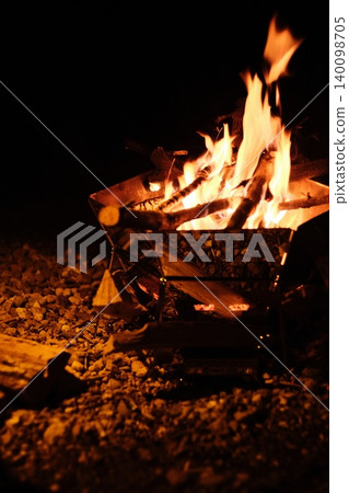 Camping at Lake Toya in Hokkaido. Near Sapporo, the tranquility of camping and the warmth of a campfire. Summer in Hokkaido. Camping at Lake Toya in Hokkaido. Near Sapporo, the tranquility of camping and the warmth of a campfire. Summer in Hokkaido. 140098705