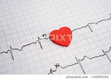 Electrocardiogram ECG, heart wave, heart attack, cardiogram report. Electrocardiogram ECG, heart wave, heart attack, cardiogram report. 140099168