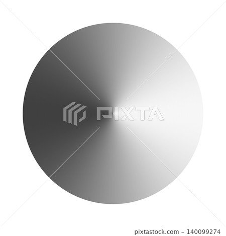 An illustration of a gray cone viewed from above. 140099274
