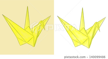 Origami crane illustration material - yellow (transparent background/PNG/JPEG) Origami crane illustration material - yellow (transparent background/PNG/JPEG) 140099486